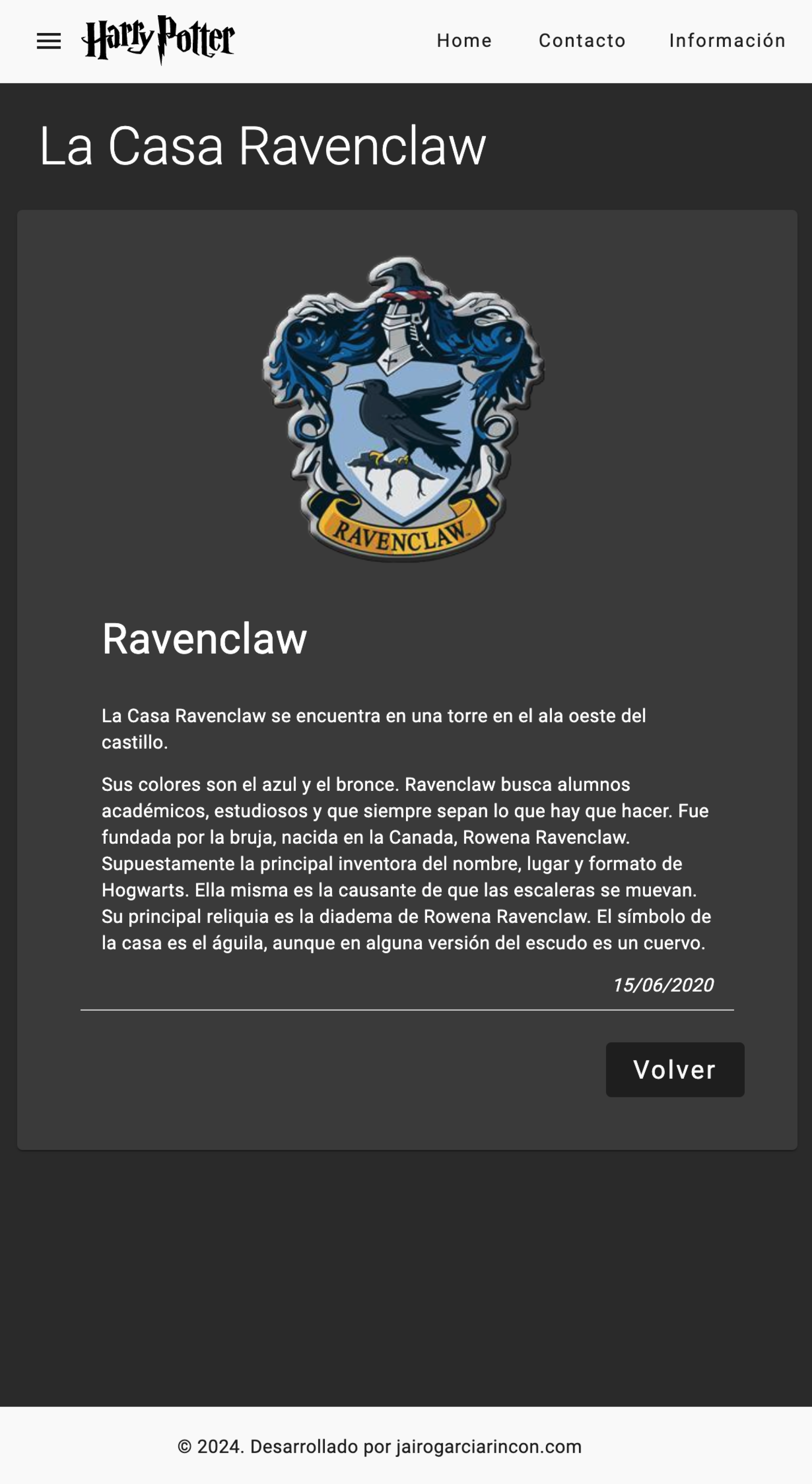 20 Página casa tablet - Modo oscuro.